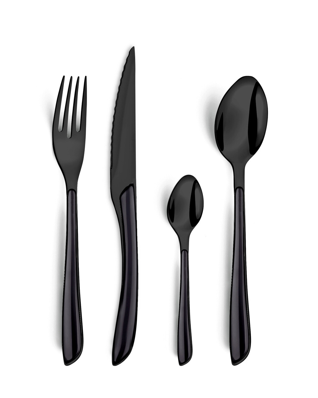 Set tacamuri 16 piese, Amefa, Trend Lumino, inox, negru - imagine 3